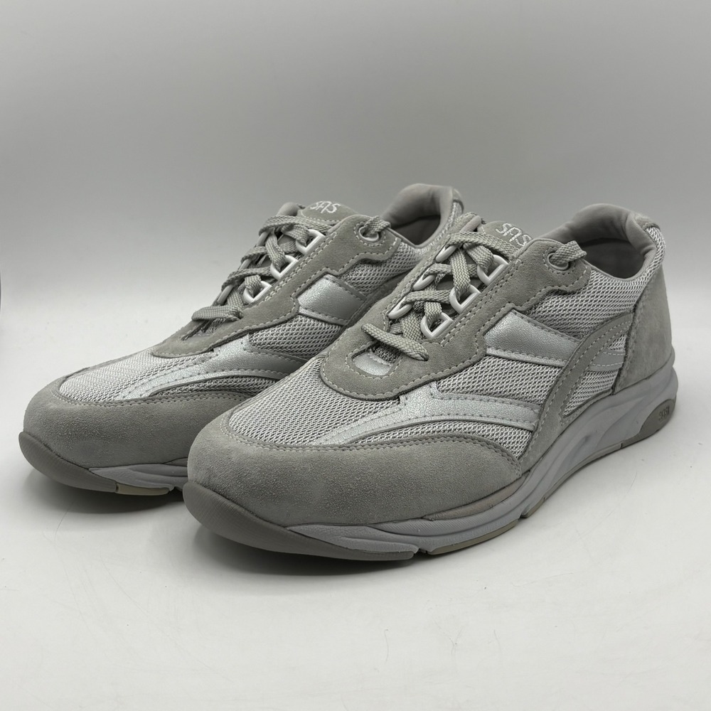 SAS Tour Mesh Lace Up Sneaker Dust Grey Women's 9.5 W Wide Walking Shoe Comfort